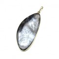 Кулон с агатом моховым "Грация" 26*58мм.