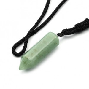 Кулон из авантюрина кристалл 14*44мм