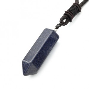 Кулон из авантюрина кристалл 14*44мм (иск.)