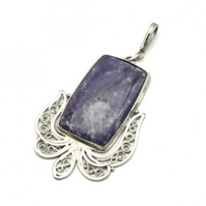 Кулон лепидолит 46*65мм.