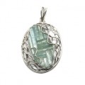 Кулон аквамарин 38*48мм.