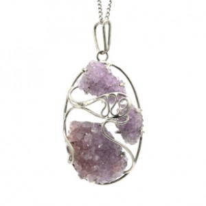 Кулон из аметиста 34*52мм
