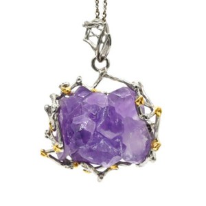 Кулон аметист 34*37мм.