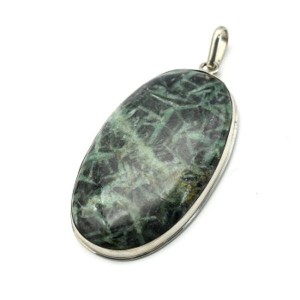 Кулон лавсонит "Овал" 29*49мм.