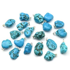 Кулон из бирюзы (имитация) 12*17мм (MB) (иск.)