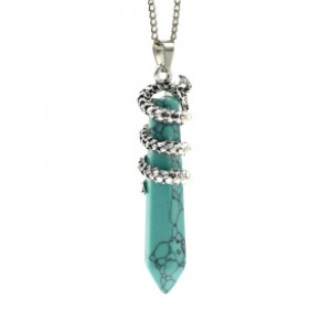 Кулон-маятник для биолокации Дракон с бирюзой иранской (имитация) 15*58мм Кулон-маятник для биолокации Дракон с бирюзой иранской (имитация) 15*58мм