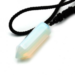 Кулон из лунного камня кристалл 14*44мм. (иск.)