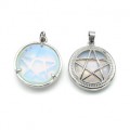 Кулон Звезда 27*27мм из лунного камня (иск.)