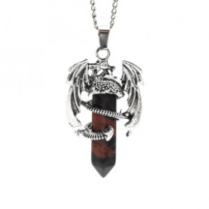 Кулон Дракон 25*41мм с обсидианом Кулон Дракон 25*41мм с обсидианом