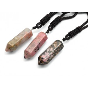 Кулон из родонита кристалл 14*44мм