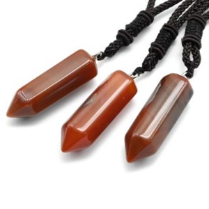 Кулон из сердолика кристалл 14*44мм.