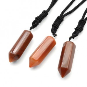 Кулон из сердолика кристалл 14*44мм.