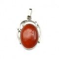 Кулон сердолик "Овал" 24*30мм