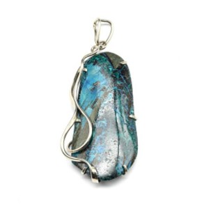 Кулон хризоколла 28*52мм