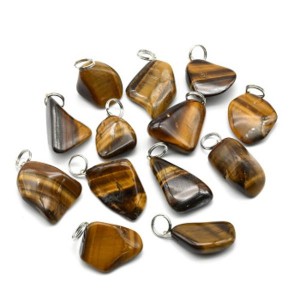 Кулон из тигрового глаза галтовка 15*20мм