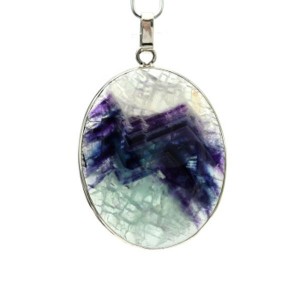 Кулон флюорит 35*43мм