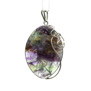 Кулон из флюорита 43*60мм.