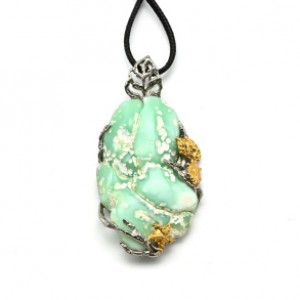 Кулон хризопраз 33*52мм.