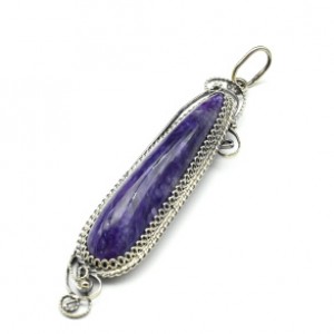 Кулон чароит 13*60мм.