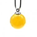 Кулон шарик из янтаря 12мм цвет медово-молочный (иск.) Кулон шарик из янтаря 12мм цвет медово-молочный (иск.)
