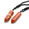 Кулон из яшмы красной кристалл 14*44мм