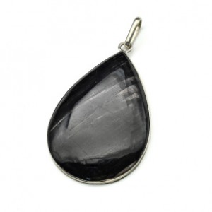 Кулон гиперстен "Капля" 32*47мм