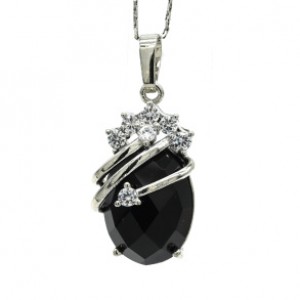 Кулон "Кружевная" капля 14*22мм цвет малиново-зеленый (иск.)