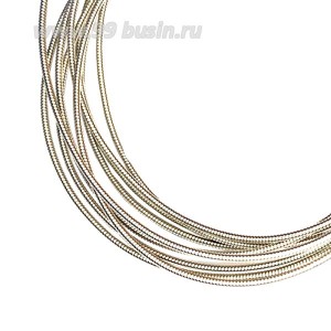 Канитель жесткая 1 мм, цвет светло-серый, пр-во Индия, упаковка 5 грамм (разные отрезки, общая длина около 134 сантиметров)
