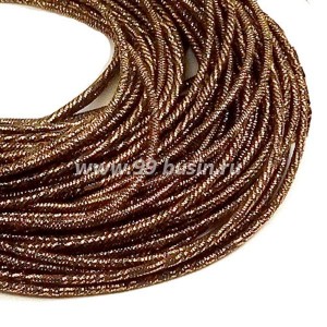 Канитель FANCY 1,5 мм гладкая упругая, цвет copper/chocolate (медь/шоколад) 5 граммов (около 1,7 метров)
