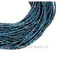 Канитель FANCY 1,5 мм гладкая упругая, цвет dark blue/purple multi (тёмный голубой/лиловый мультиколор) 5 граммов (около 2,0 метров)