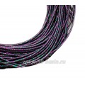 Канитель FANCY 1,5 мм гладкая упругая, цвет green/purple (зеленый/лиловый) 5 граммов (около 1,5 метров)
