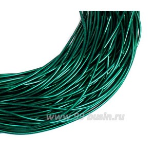 Канитель мягкая глянцевая 1 мм, цвет MD-16 изумрудный зелёный, пр-во Индия, упаковка 5 граммов (разные отрезки, общая длина около 2,6 метра