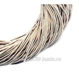 Канитель мягкая матовая 1 мм цвет кремовый MK-03, упаковка около 2,5 м/5 грамм