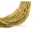 Канитель мягкая матовая 1 мм, цвет соломенный MK-06, пр-во Индия, упаковка 5 граммов (разные отрезки, общая длина около 2,5 метров)