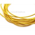 Канитель гладкая жесткая 1,2 мм,MS-03 цвет медовое золото, пр-во Индия, упаковка 5 грамм (разные отрезки, общая длина около 76 см)