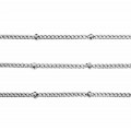 Цепочка нержавеющая сталь (stainless steel) гнутое звено 2,5*2 мм с декоративными шариками, 3 мм / 1 метр/упаковка