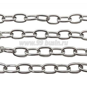 Цепочка нерж. Овальные звенья, 8*6*1,3 мм 1 метр/упак