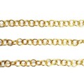 Цепочка нерж. "Колечки" запаянные звенья, 6*1 мм цвет золото 1 метр/упак