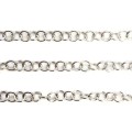 Цепочка нерж. "Колечки" запаянные звенья, 6*1 мм цвет никель 1 метр/упак