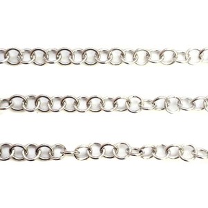 Цепочка нерж. "Колечки" запаянные звенья, 6*1 мм цвет никель 1 метр/упак