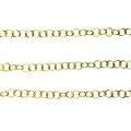 Цепочка нерж. 4 мм, толщина 0,5мм "Колечки" запаянные звенья, цвет золото 1 метр/упак