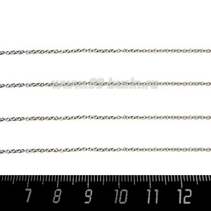 Цепочка нержавеющая сталь (stainless steel) якорная овальное звено 1,7*1,3 мм, 1 метр/упаковка