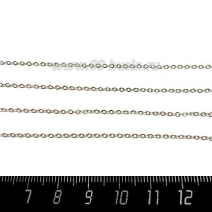Цепочка 2*1,7 мм, изящная, нержавеющая сталь, 1 метр/упаковка
