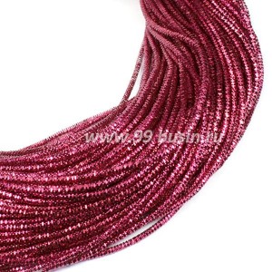 Трунцал (витая канитель) 1,5 мм цвет фуксия MN-15 5 граммов/упаковка (отрезки общей длиной ок. 3 метров) Индия