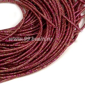 Канитель FANCY 1,5 мм гладкая упругая, цвет Pink/Golden (малиновый/золото) 5 граммов (около 1,7 метров)