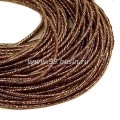Канитель FANCY 1,5 мм гладкая упругая, цвет copper/chocolate (медь/шоколад) 5 граммов (около 1,7 метров)