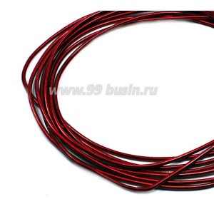 Канитель мягкая матовая 1 мм, цвет оранжевый MK-08, пр-во Индия, упаковка 5 грамм (разные отрезки, общая длина около 2,5 метров)