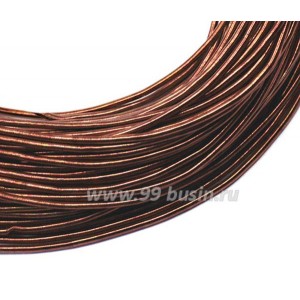 Канитель мягкая матовая 1 мм, цвет красное дерево MK-25, пр-во Индия, упаковка 5 грамм (разные отрезки, общая длина около 3,2 метров)