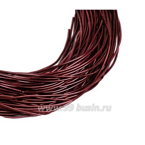 Канитель мягкая глянцевая 1 мм, цвет MD-11 бургунди, пр-во Индия, упаковка 5 граммов (разные отрезки, общая длина около 2,6 метра)