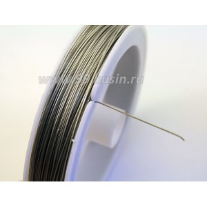 Тросик ювелирный 0,38 мм цвет серебристый, катушка около 26 метров Тросик ювелирный 0,38 мм цвет серебристый, катушка около 26 метров